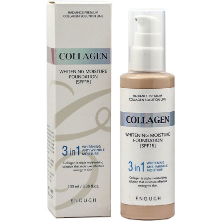 Тональний крем Enough Collagen Whitening Moisture Foundation 3 в 1 для сяйва шкіри з колагеном #13 100 мл slide 1