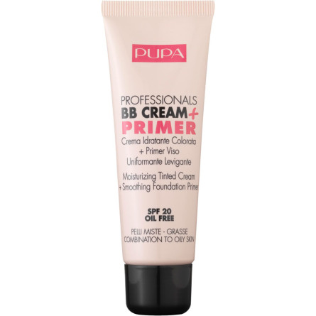 Тональный крем Pupa ВВ Cream + Primer Tone-Cream для жирной кожи №001 nude 50 мл