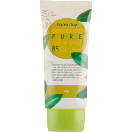 Матувальний ВВ-крем для обличчя Farmstay Green Tea Seed Pure Anti-Wrinkle BB Cream з антивіковим ефектом 40 мл
