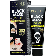 Черная маска-пленка для лица Revuele с про-коллагеном 80 мл mini slide 1