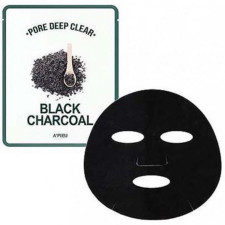Тканинна маска з чорним вугіллям для очищення пор A'pieu Pore Deep Clear Black Charcoal Mask mini slide 1