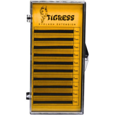 Ресницы для наращивания Tigress Hylon Lash CC 0.07 мм x 7 мм 10 линий Черные mini slide 1