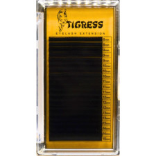Вії для нарощування Tigress Hylon Lash CC 0.07 мм x MIX 8-15 мм 20 ліній Чорні mini slide 1