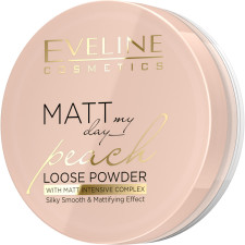 Бронзирующе-рассветляющая пудра Eveline Matt My Day Loose Powder Peach 6 г mini slide 1