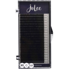 Вії для нарощування JoLee Super Mink Lash C 0.07 мм x MIX 8-12 мм 20 ліній Чорні mini slide 1