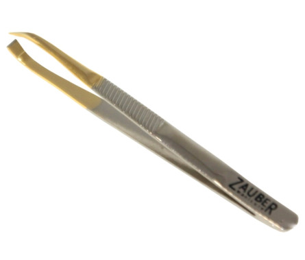 Пінцет для брів Zauber-manicure золотий Т-353S slide 1