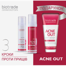 Набір Biotrade Acne Out 3 в 1 для жирної та проблемної шкіри та шкіри з акне 60 мл + 60 мл + 50 мл mini slide 1