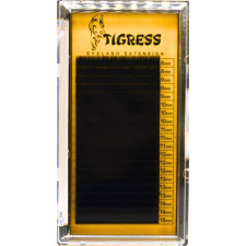 Вії для нарощування Tigress Hylon Lash B 0.12 мм x MIX 8-15 мм 20 ліній Чорні mini slide 1