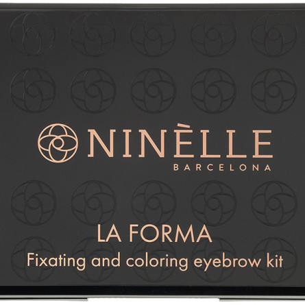 Набір для фіксації та фарбування брів Ninelle Barcelona La Forma 652 Сіро-коричневий, прозорий віск 5.2 г