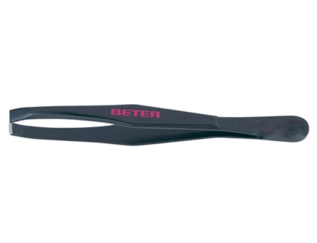 Пінцет для видалення волосся Beter з рівними кінчиками воронована сталь 7.5 см