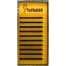 Ресницы для наращивания Tigress Hylon Lash CC 0.10 мм x MIX 6-8 мм 10 линий Черные mini slide 1