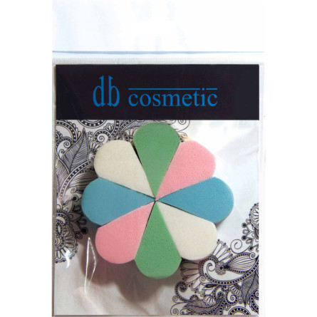 Набор спонжей db Cosmetic №984 прорезиненные Цветок 8 шт уголков slide 1