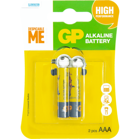 Батарейки GP Minions 24AUYOY-2UE ААА лужні 2 шт slide 1