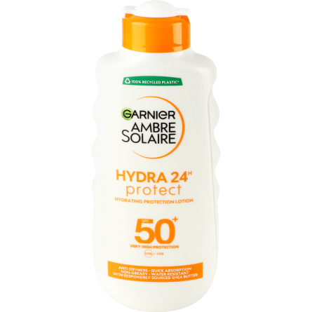 Молочко сонцезахисне Garnier Hydra 24H водостійке проти сухості шкіри SPF50+ 200 мл slide 1