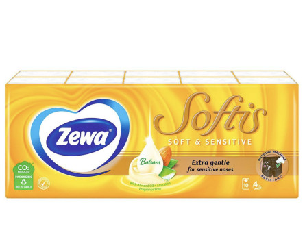 Платочки бумажные Zewa Softis SoftSensitive 56 шт. slide 1