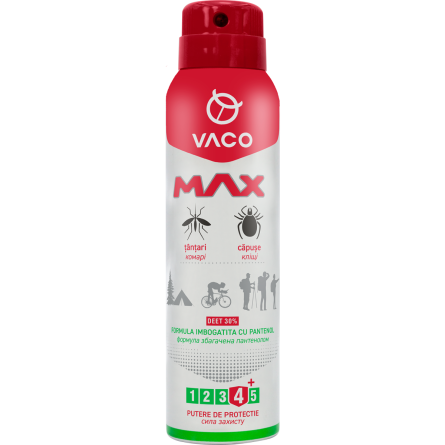 Аэрозоль от комаров, клещей и мошек Vaco Max с пантенолом 100 мл slide 1