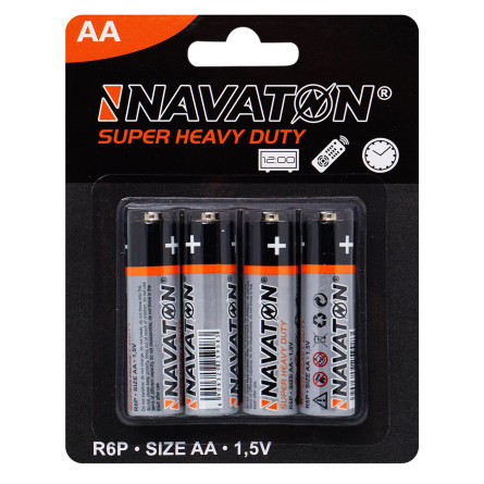 Батарейка сольова NAVATON AA-R6P 4шт slide 1