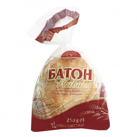 Батон Цар Хліб Нива нарізаний в упаковці половинка 250г