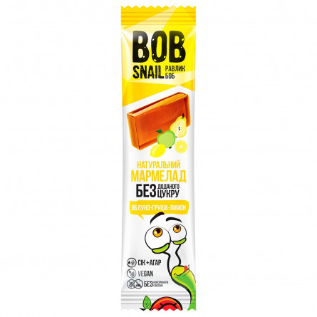 Мармелад Bob Snail яблучно-груша-лимон без цукру 38г