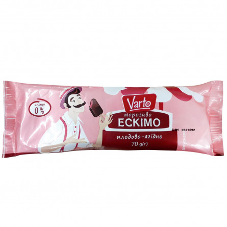 Мороженое Varto Эскимо плодово-ягодное в глазури 70г slide 1