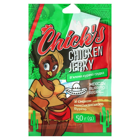 Джерки курячі Chick’s смак мексиканського буріто 50г
