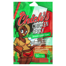 Джерки курячі Chick’s смак мексиканського буріто 50г mini slide 1