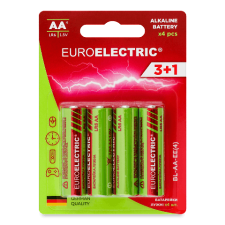 Батарейки лужні Euroelectric АА 1.5V LR6 4 шт./уп. mini slide 1