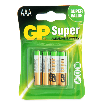 Батарейки GP Super + Alkaline AAA LR03