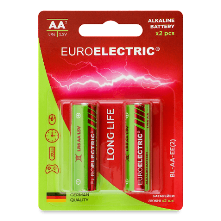 Батарейки лужні Euroelectric АА 1.5V LR6 2 шт./уп.
