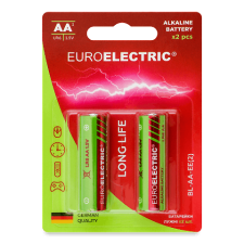 Батарейки лужні Euroelectric АА 1.5V LR6 2 шт./уп. mini slide 1