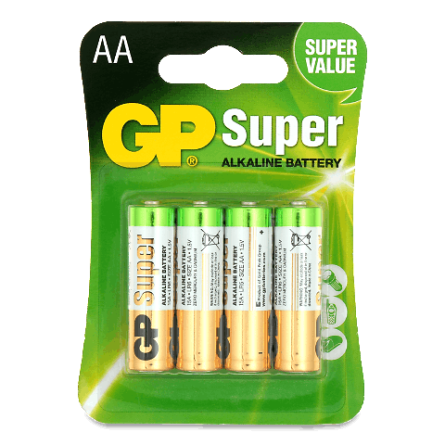 Батарейки GP Super Alkaline 1.5V LR6 AA