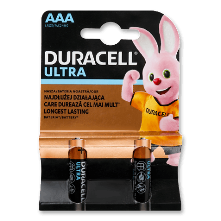 Батарейки Duracell Ultra Power AAA/2 LR03 1,5 v