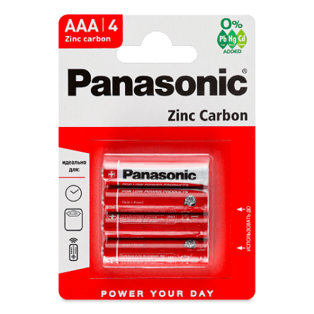 Батарейки Panasonic Zinc Carbon R03 slide 1