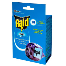 Електрофумігатор Raid від комарів в комплекті з 10 пластинами mini slide 1