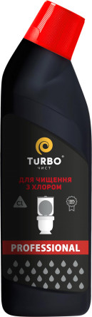 Гель Turbo Professional для чистки туалета с хлором 1000мл