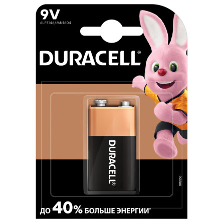 Батарейка Duracell 9V щелочная крона