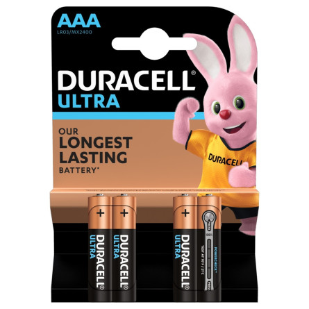 Батарейки Duracell Ultra Power AAА лужні 4шт