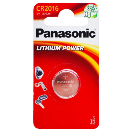 Батарейка Panasonic CR-2016 1шт slide 1