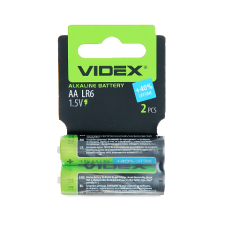 Батарейка Videx лужна LR06/АА 2шт mini slide 1