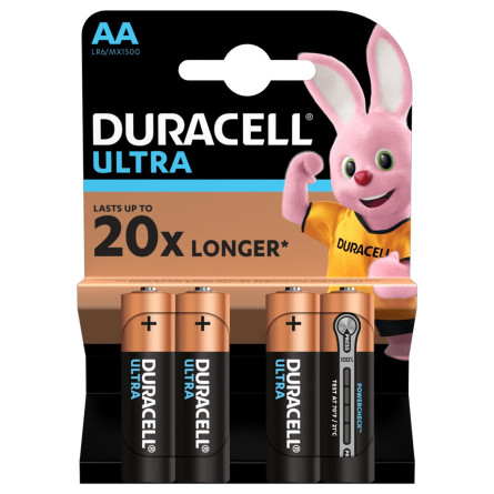 Батарейки Duracell Ultra Power AA щелочные 4шт