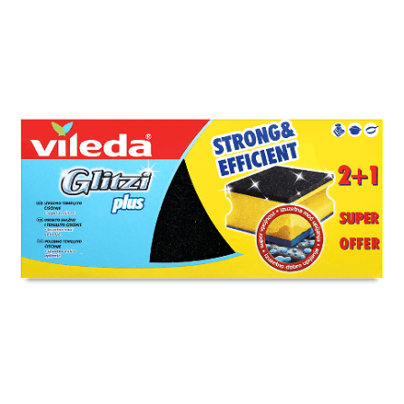 Губка для каструлі Vileda Glitzi plus 94X68X45 мм slide 1