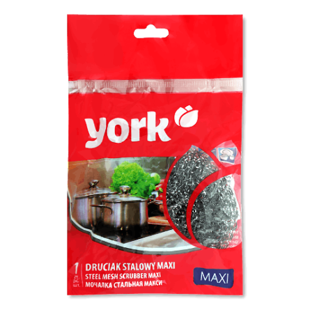 Губка кухонна York Maxi стальна slide 1