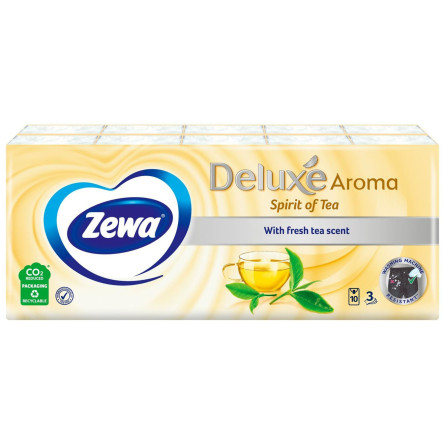 Носові хусточки Zewa Deluxe Perfume 3-х шарові 10шт