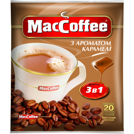 Кофейный напиток 3в1 MacCoffee с ароматом карамели 18 г x 20 шт