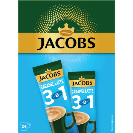Кофейный напиток Jacobs 3 in 1 Caramel Latte 24 x 12.3 г slide 1