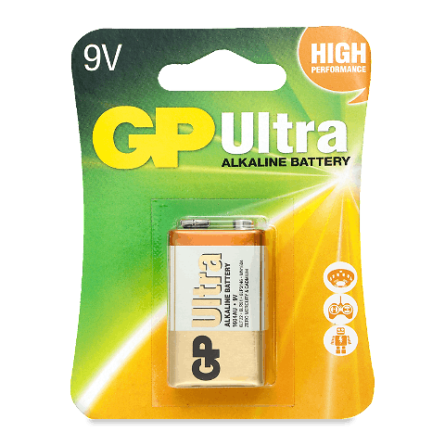 Батарейка GP Ultra Alkaline 9V 6LF22