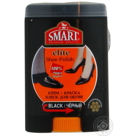 Крем-лак для взуття Smart elite чорний 60мл