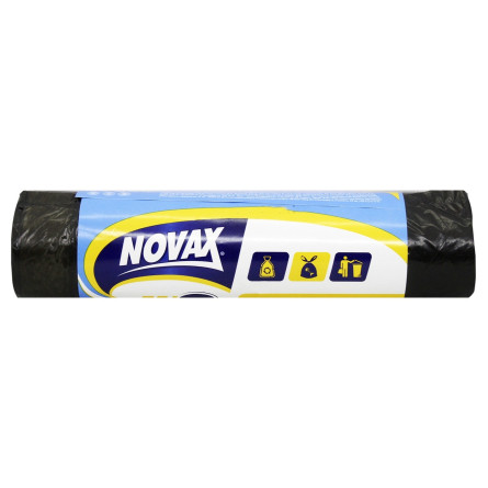 Пакети сміттєві Novax з затяжкою 35л 15шт