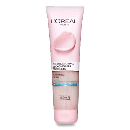 Скраб для обличчя L'Oreal «Нескінченна свіжість» для нормальної і комбінованої шкіри