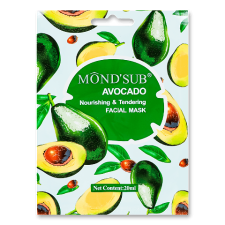 Маска для обличчя тканинна Mond'Sub авокадо живильна mini slide 1